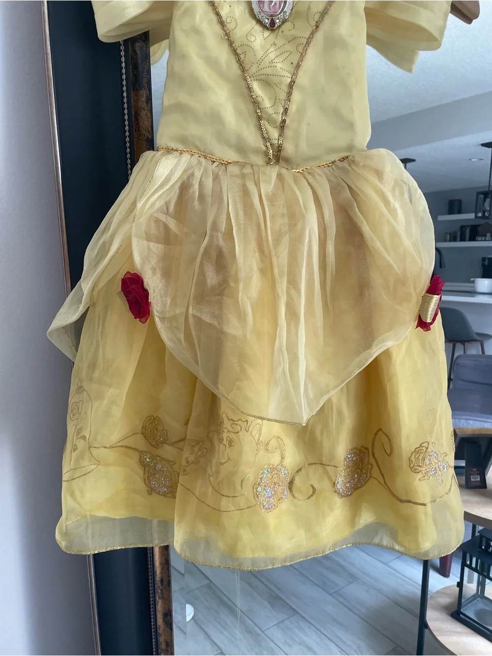 Disney Belle Princess Costume Dress Girls Size 3 Beauty and the Beast